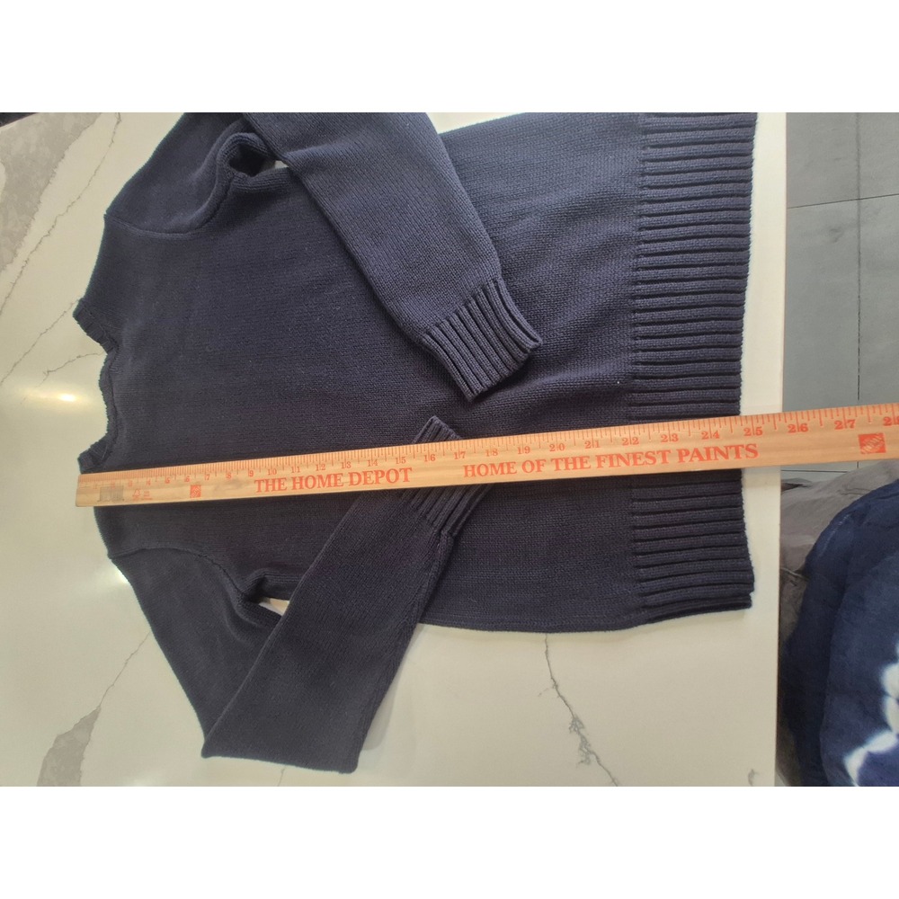 Polo Ralph Lauren Mens XL Navy Blue Cotton‎ Knit Crewneck Sweater Pony Logo - Picture 11 of 11